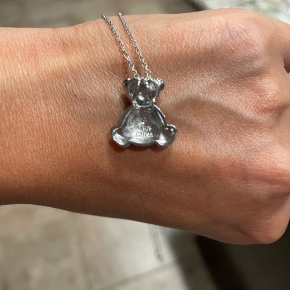 Silver Diamond Chip Panda & Necklace - Picture 2 of 5